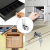Cabinet Lock 20mm, Equipped with 5 Different Lock Plates, 5 Key Locker Locks,Cam Lock with Spanner and Screwdriver,Locker Locks Suitable for Mailboxes