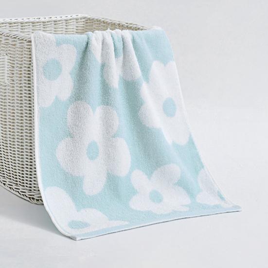 Банное полотенце Быстросохнущее Впитывающее Мягкое Полотенце для рук Цветочный дизайн Двусторонняя прострочка