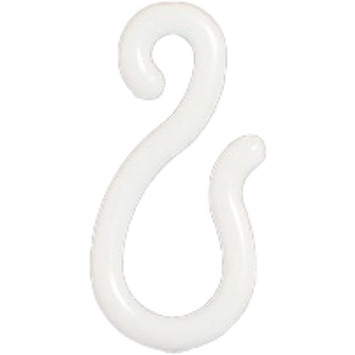 [Mado Bijin] UV Protection! Perfect for Room Dividers, Shower Curtains, and More! Plastic S-Shaped Curtain Hooks, 10-Pack