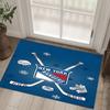 New York Rangers Design Crystal Velvet Carpet Cozy Non?Slip Printed Rug For Bedroom Living Room Entrance