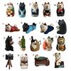 Mini Cat Model Spring Outing Version Birthday Gift Adorable Miniature Zakka Cat Figurine for Collection