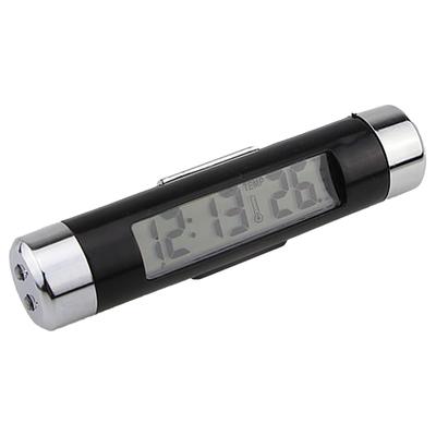 2 в 1 Автомобильные электронные часы-термометр Светящийся светодиодный цифровой дисплей Выход вентиляционного отверстия Термометр