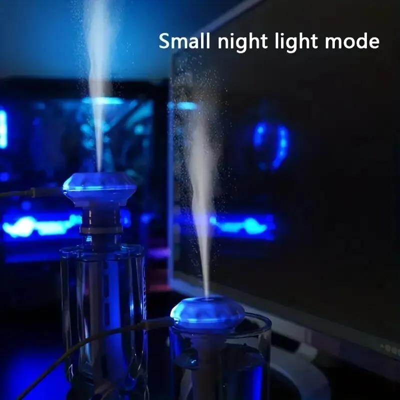 Супер тихий портативный увлажнитель воздуха для офиса, спальни, автомобиля и путешествий - регулируемая длина, не требуется бутылка с водой - улучшает