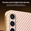 For Samsung Galaxy S25 FE Phone Case Carbon Fiber Textured Electroplated TPU Back Cover