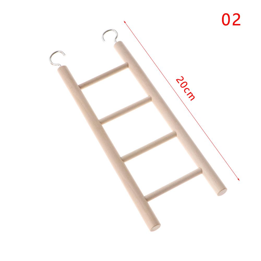 1PC Birds Toy Wooden Ladders Swing Scratcher Perch Climbing Ladder Bird Cage DIY Hanging Decor Hamsters Parrot Toys Pet Supplies