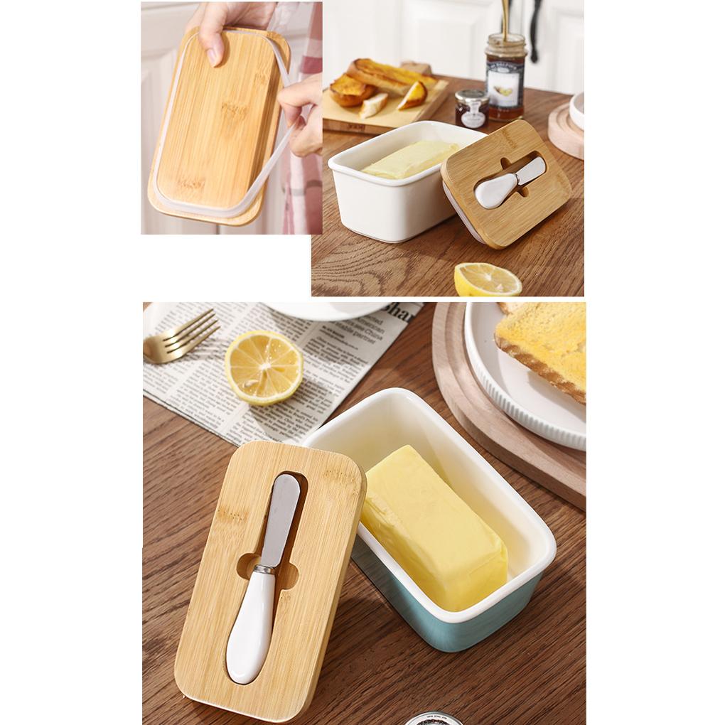 Ящик для хранения масла с ломтерезкой, керамический держатель для сыра, органайзер для холодильника, контейнер для еды, многоразовый органайзер для холодильника