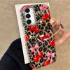 Leopard Cherry Fruit Phone Case for Samsung Galaxy A55 A07 A17 A56 A36 A26 A16 A53 A06 A14 A24 A34 A54 A15 A25 A35 A12 A32 Cover