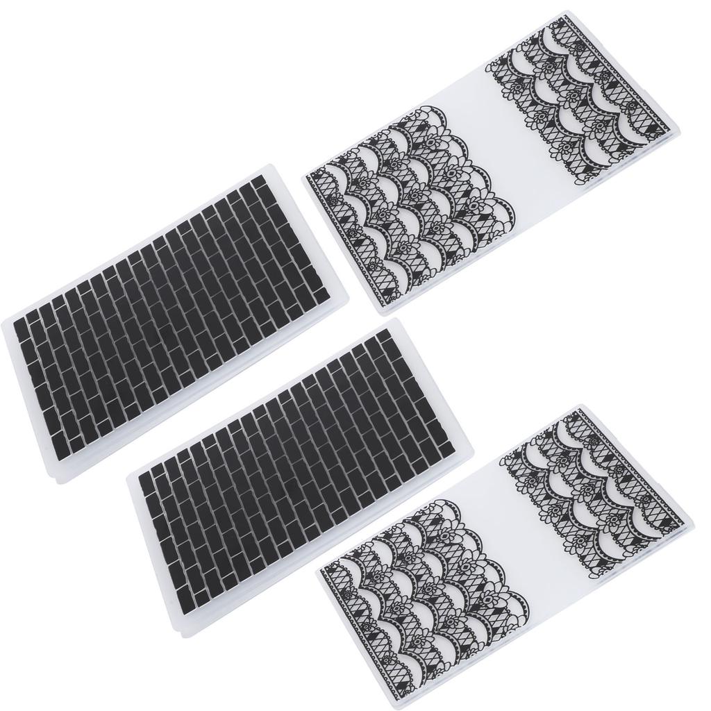 4 шт. Пластиковые папки для тиснения Изготовление открыток Скрапбукинг Тисненый шаблон Бумага Инструменты для поделок