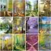 DIY Forest 5D Diamond Painting Full Round Drill Scenic Diamond Embroidery Cross Stitch Mosaic Kits Resin Wall Art Home Decor