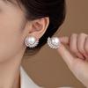 Niche High-End Korean Pearl Stud Earrings Light Luxury Women'S Earrings Versatile Retro Earrings Earrings~