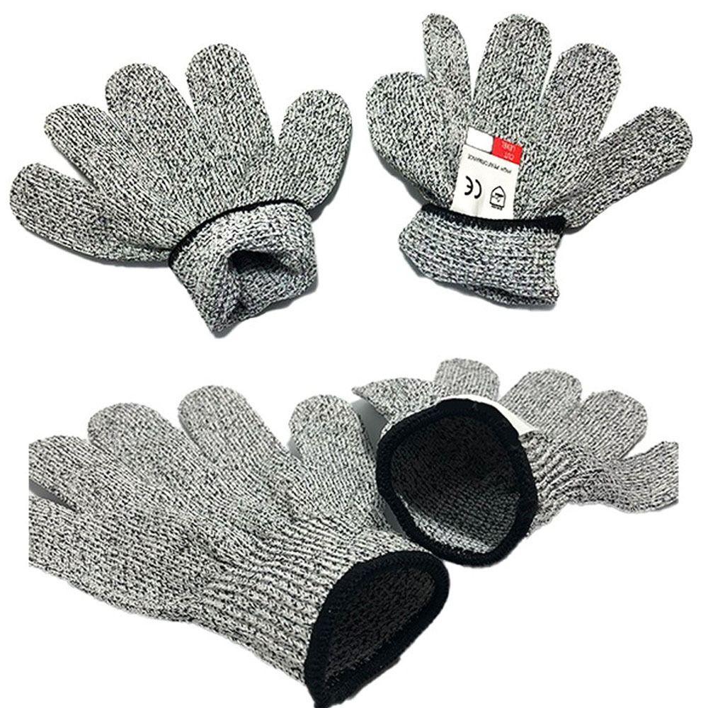 Grey Pink Blue Child Anti-cutting Gloves HPPE Protective Mittens Work Safety Gloves Carving