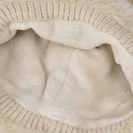 Женская зимняя шапка с ушами, толстая плюшевая шапка с помпоном, защищающая уши, трикотажная, сохраняющая тепло, эластичная, для холодной погоды, уличный головной убор