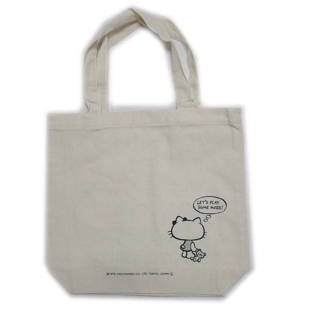 Сумка-тоут Sanrio из хлопкового полотна с ластовицей, большой вместимости, с рисунком сзади и спереди, с милым персонажем Hello Kitty B