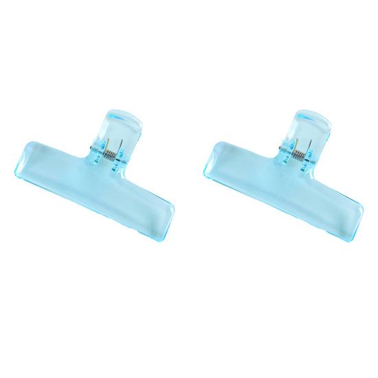 2Pcs Clear Acrylic Binder Clips with Strong Grip Colorful Paper Clips for Office School Home Reusable Binder Clips for Organizing