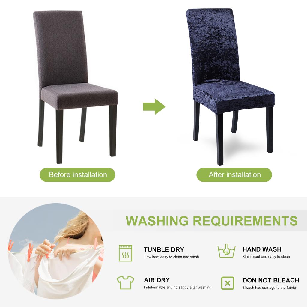 Чехол на стул бархатный блестящий тканевый чехол на стул из спандекса эластичный съемный чехол на сиденье для столовой, свадьбы, вечеринки, отеля, банкета