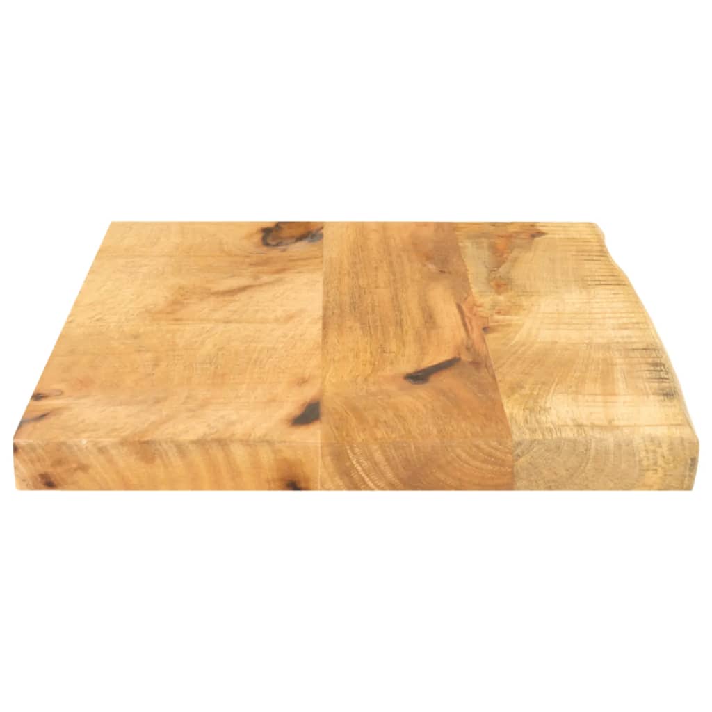 Blat Stołu, 60X30X3,8Cm, Naturalna Krawędź, Surowe Drewno Mango