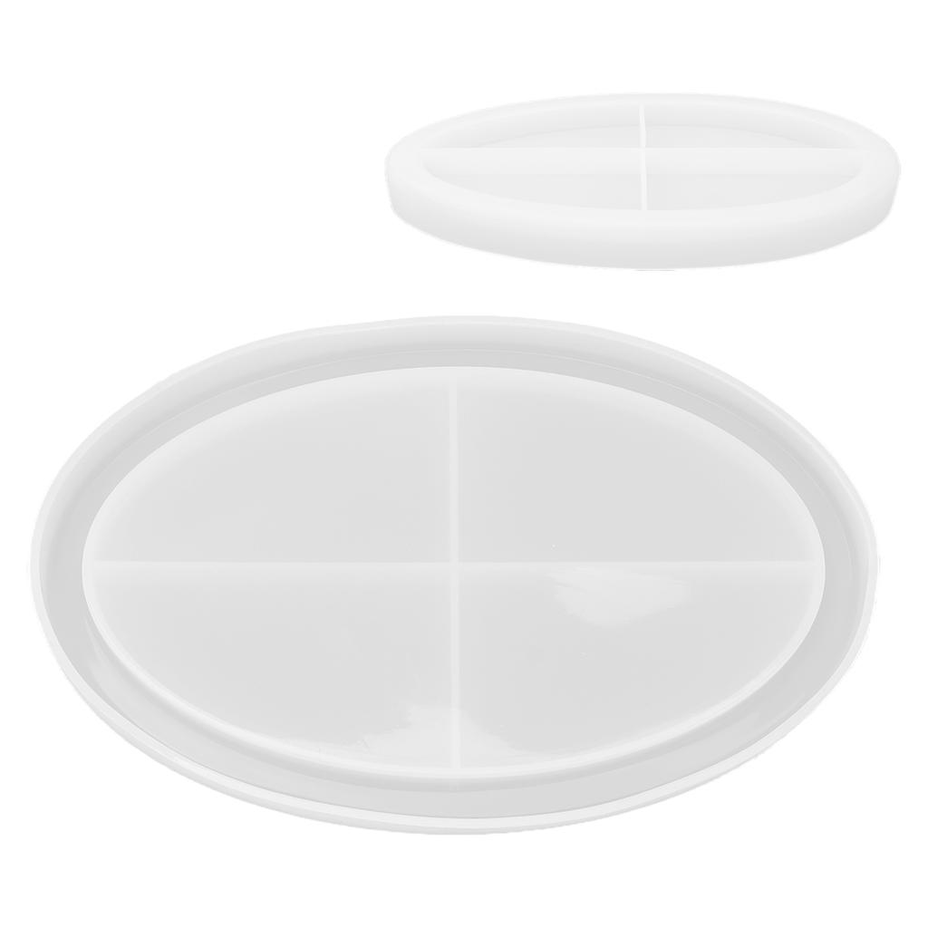 Oval Tray Mold Silicone Oval Jewelry DIY Tray Mold for Manicure Store Decoration Organization