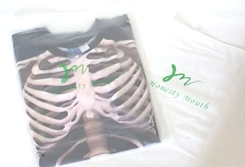 Skeleton Style Funny 3D Print Bone Skeleton Cosplay Joke Goods [Honesty Mouth] T-Shirt X-ray Men's (L)