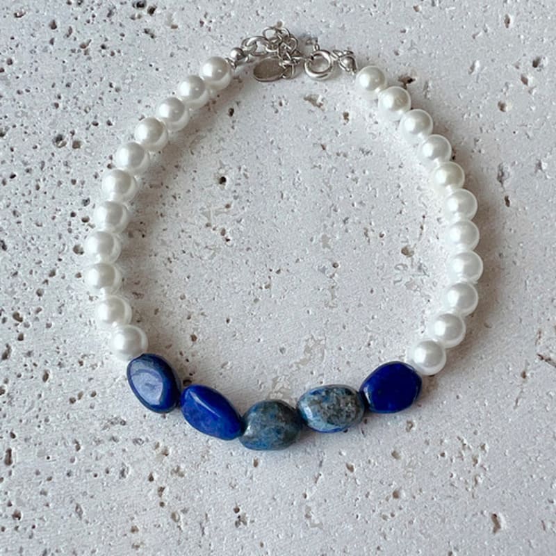 KIETIMOOR Lapis Pearl Bracelet (Silver925)