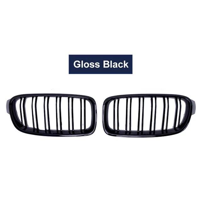 High Quality ABS Front Bumper Grille For BMW 3-Series F30 F31 F35 2012-2018 Sport Grill Double Slat Line Grilles Kindey Grills