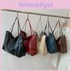 Vintage Pu Leather Soft Large Capacity Women Shoulder Bag Fashion Casual Solid Color Top Handle Shopper Tote Bag