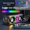 Прозрачный Bluetooth-динамик Mecha V8 Mini — высококачественное портативное беспроводное аудио с возможностью двойного звука и настольного сабвуфера