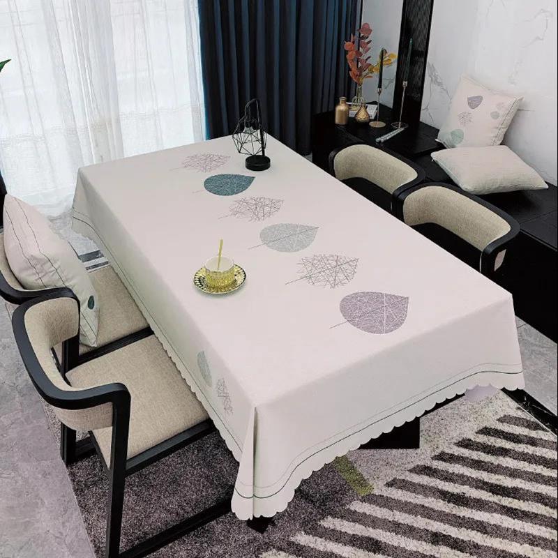 Современная минималистичная скатерть, украшение для кухни, покрытие для обеденного стола, водонепроницаемая и маслостойкая скатерть