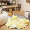 Круглый ковер Простая геометрия Ковер для журнального столика в гостиной Прикроватный коврик для спальни Компьютерное кресло-качалка