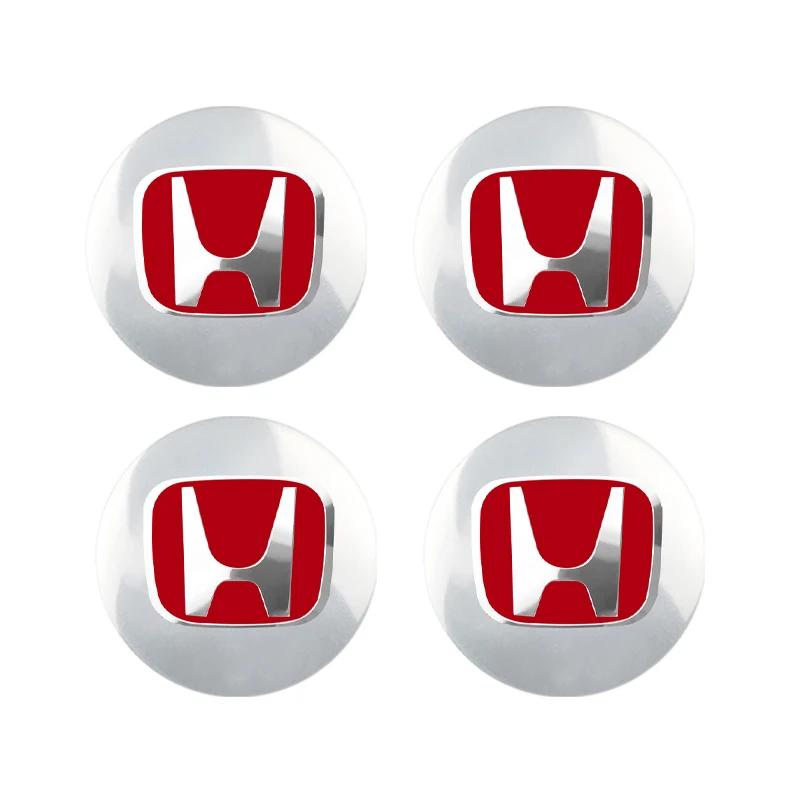 4Pcs 56mm Car Wheel Center Emblem Sticker Hub Cap Badge For Honda Mugen Power TypeR Jazz City Civic Accord FIT HRV XRV CRV GK5