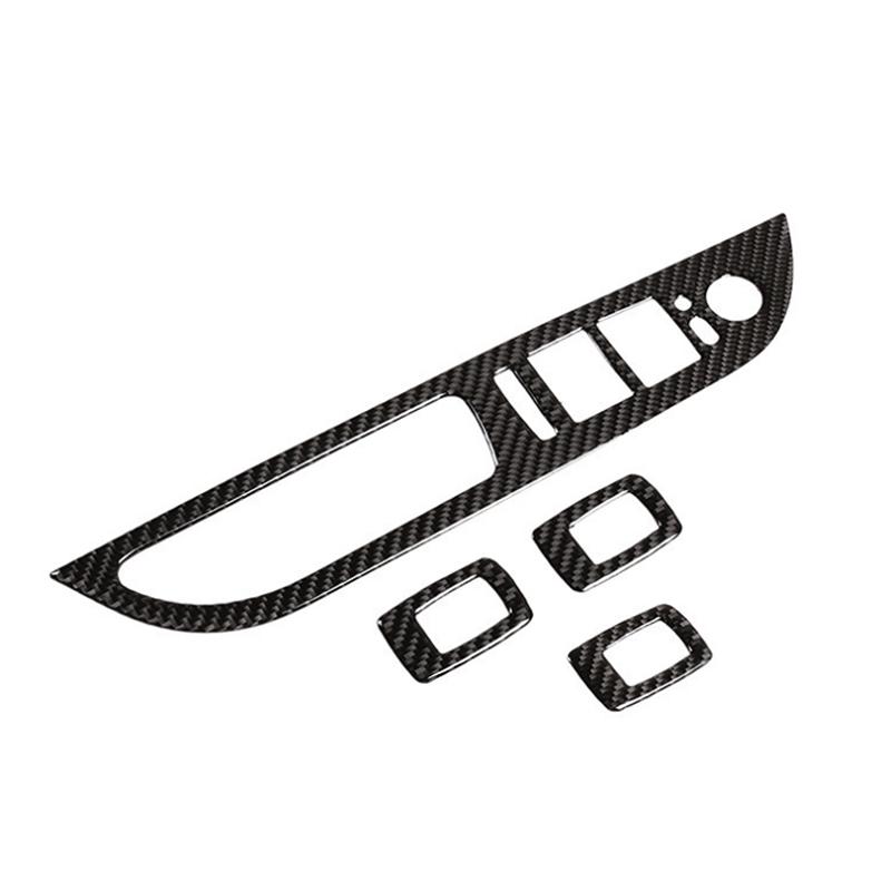 Углеродное волокно, кнопка переключения окна автомобиля, панель управления подъемником, рамка, наклейка, отделка для BMW 5 серии E60 E61 2004 2005 2006-