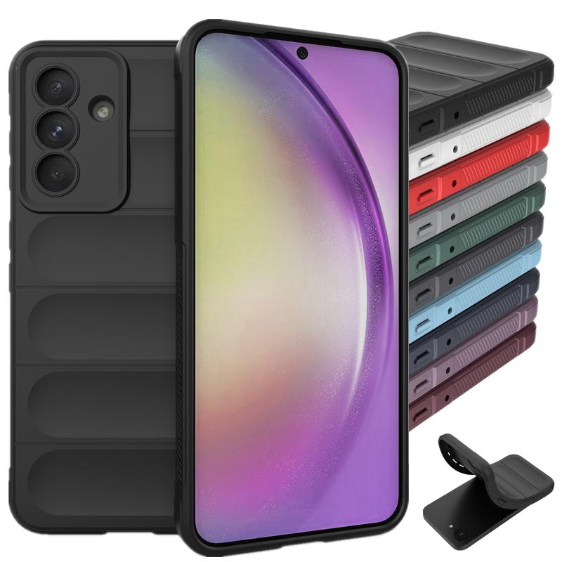 Гибкий силиконовый чехол с эффектом кожи для Samsung Galaxy A56 A36 A26 A16 5G Чехол Противоударный Fundas Coque