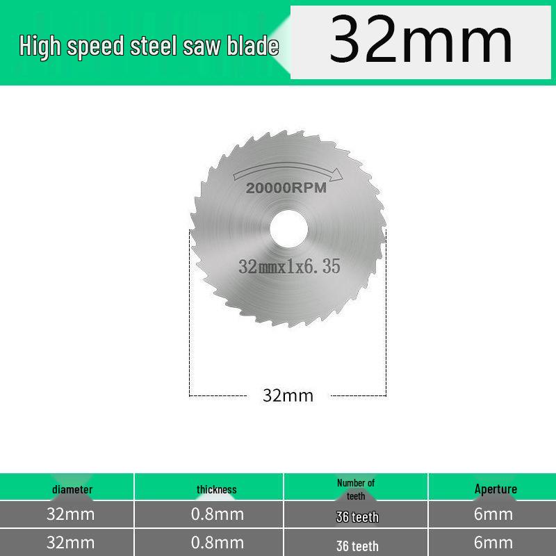 Mini High-Speed Steel Saw Blade for Wood, Plastic, and PVC - Fits Electric Grinders and Hand Drills