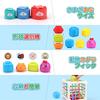 Игрушка Qizebaby для младенцев и малышей, развивающая игрушка Fat Brain для пальцев и игра-пирамидка Combi Cup, игрушка для купания Montessori, распознавание форм, распознавание цветов,
