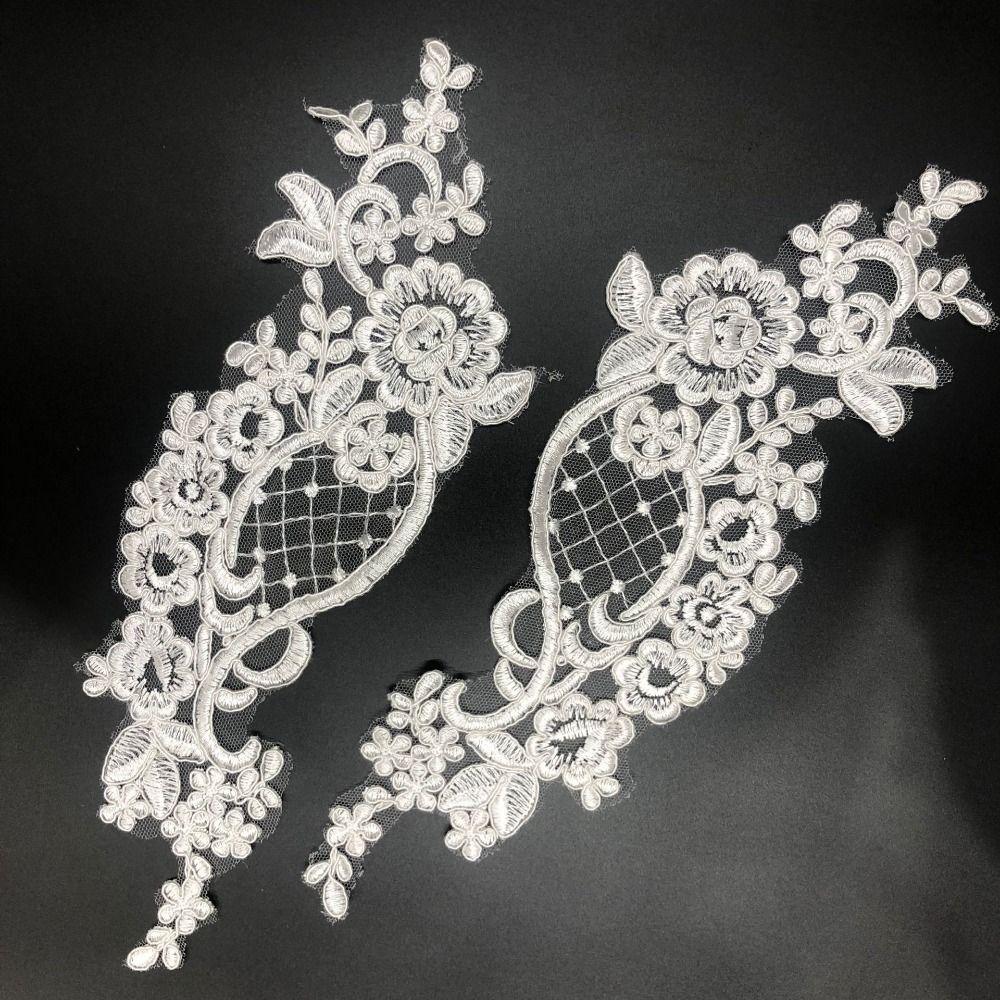 DIY Artistic Wedding Dress Bride Sewing Lace Applique Lace Fabric Patch Embroidery