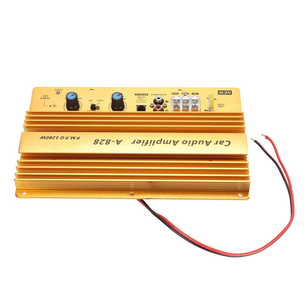 Автомобильный усилитель высокой мощности, плата усилителя 12 В 1280 Вт, активная плата усилителя автомобильного басового сабвуфера для 8-12-дюймового динамика-вуфера