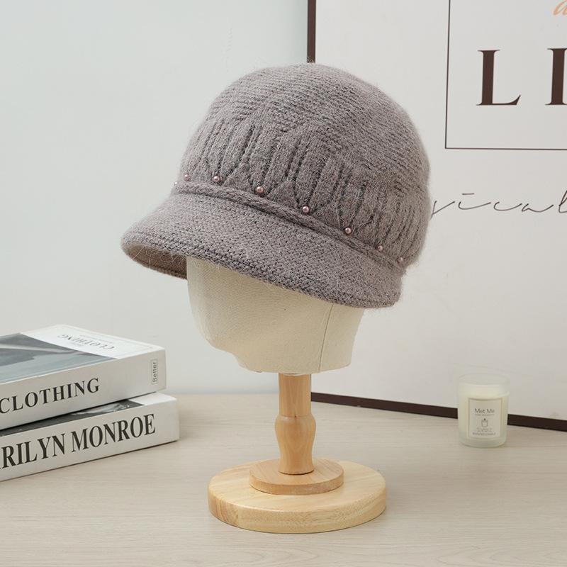 Осенне-зимние шапки для женщин Модная и универсальная плюшевая шапка Уличная повседневная ветрозащитная шерстяная шапка Может шарф Теплый костюм