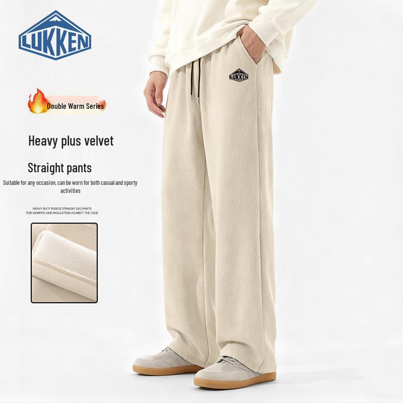 LUKKEN Men's Fleece-Lined American Straight-Leg Casual Pants