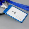 Держатель для ID-карты со шнурком, алюминиевый, для персонала, рабочий, для бейджа с именем, шейный ремешок, для визиток, защитный чехол с прозрачным окошком