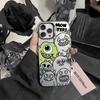 Мультяшный монстр Чехол для iPhone от iPhone 12 Pro Max до 17 - Серебристый, Доступны разные цвета