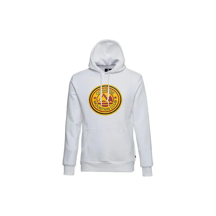 Converse Sweatshirts Unisex White Hooded Moderate Regular (Unisex) Sweatshirts 10018994 A03