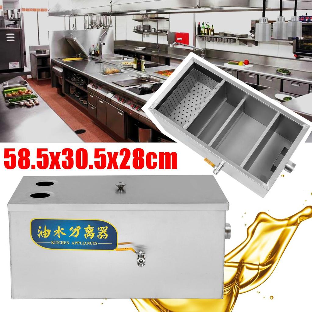 5000ml Stainless Steel Thickened for Restaurant Kitchen Wastewater Large Grease Trap Interceptor