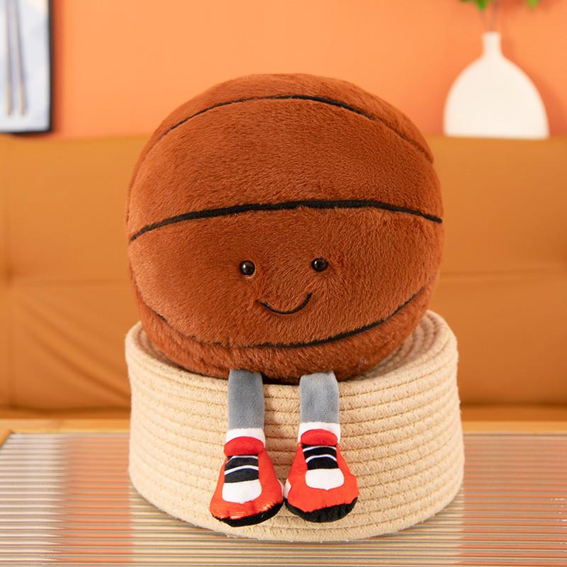 Toys Basketball Plush Cartoon Spherical Shape Motion Fill Doll Pillow Accompany