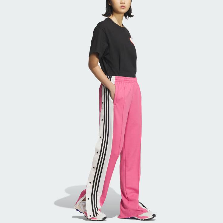Adidas Спортивные брюки на кнопках Originals Adibreak, женские брюки, светло-розовые, JE6046
