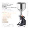 Manual Paste Liquid Filling Machine, 5-50ml Bottle Filler, Adjustable Bottle Filling Machine, Stainless Steel Liquid Filler with Hopper for Milk Water