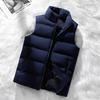Мужской жилет, пальто, застежка-молния, воротник-стойка, без рукавов, тонкий жилет с карманами, однотонный ветрозащитный жилет