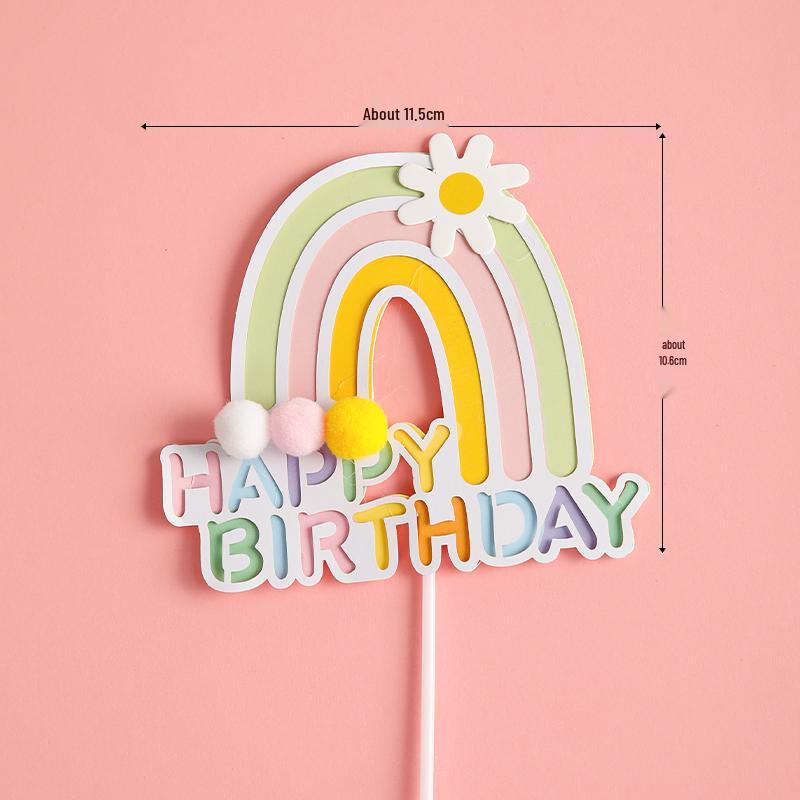 Pink Themed Cake Decor: Heart & Cloud Balloons with Insert Cards for Birthday Parties