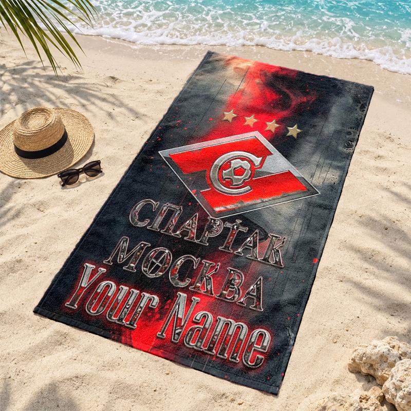 FC Spartak Moscow Custom Name Beach towels also serve as bath towels summer essential a musthave for the outdoors the beach and the pool