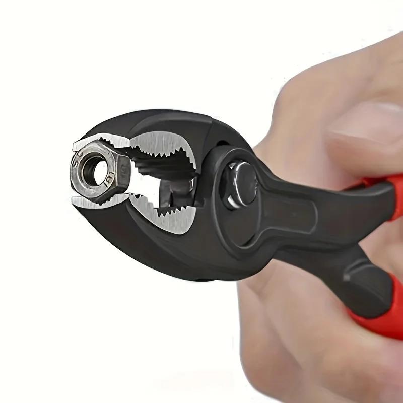 8-дюймовые плоскогубцы для стопорных колец из нержавеющей стали, многофункциональные, быстрорегулируемые, для домашнего ремонта, ручной инструмент для труб и проводов с большим раскрытием