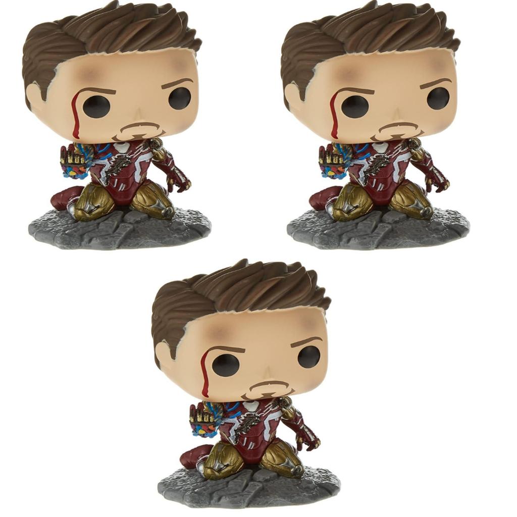 Pop Endgame Я Железный Человек Светящаяся в темноте Виниловая Фигурка Игрушка Тони Эпические Моменты Из Поврежденного в Бою Тони Старка На Рельефной Базе