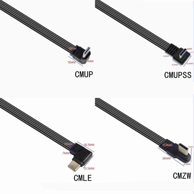 45 Вт 90-градусный изгиб USB Type-C Кабель Type-C на USB Type-C Штекер Быстрая зарядка Дата-кабель для Ноутбука ПК Телефона Ноутбука